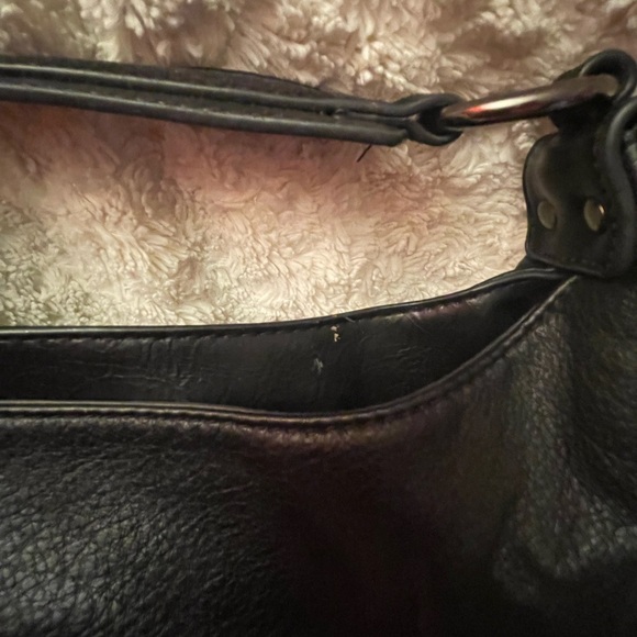 David Jones Paris Black Buttery Soft Faux Leather Shoulder Bag - Picture 8 of 10